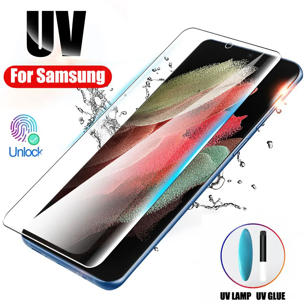 Защитное стекло закаленное для Samsung Galaxy S22 Ultra S21 Plus S20 S10 S10e S9 Note 20 10 9 |