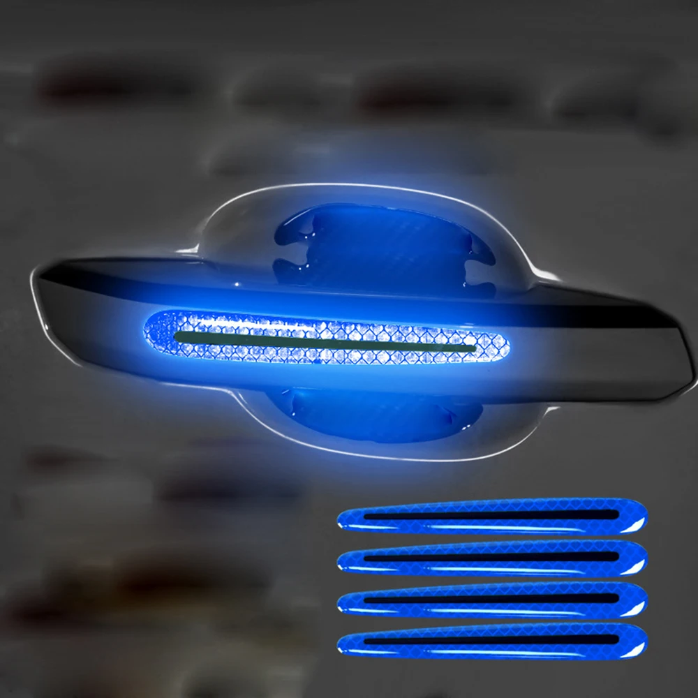 

4 шт. защитные наклейки на дверные ручки автомобиля, универсальные наклейки с защитой от царапин, карбоновые наклейки на дверные ручки автомобиля