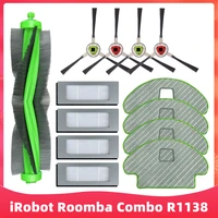 replacement for irobot roomba combo r113840 robot vacuum cleaner spare parts main brush side brush hepa filter mop cloths rag