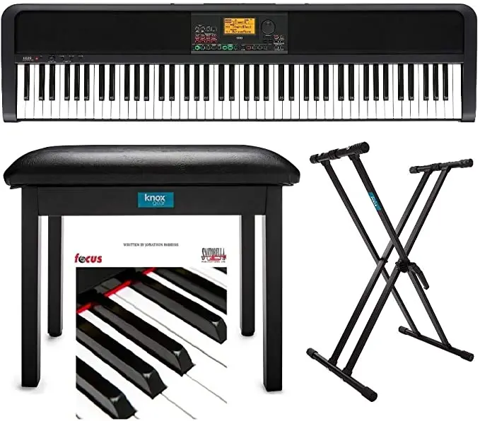 

Order 2 Get 1 Free KORG B2SP 88-Key Digital Piano Bundle with Stand, Three-Pedal Unit, Knox Gear Piano Bench and Piano Book