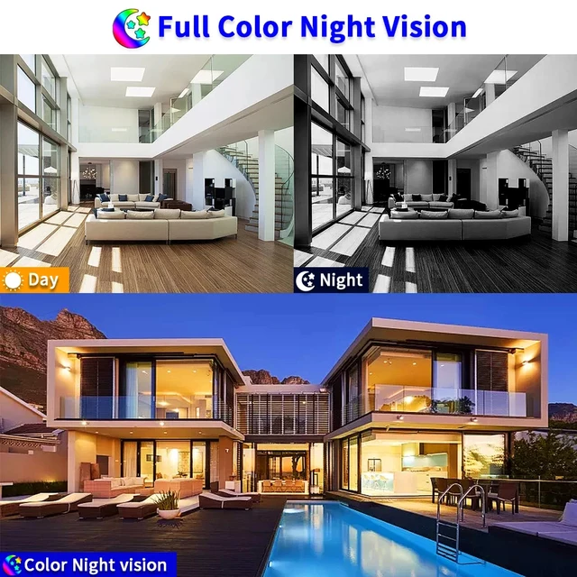 AHD Camera 4K 8MP Outdoor Street White Body CCTV Video Surveillance Colorful Night Vision Home Security Camera 5MP 2MP 1080P 2