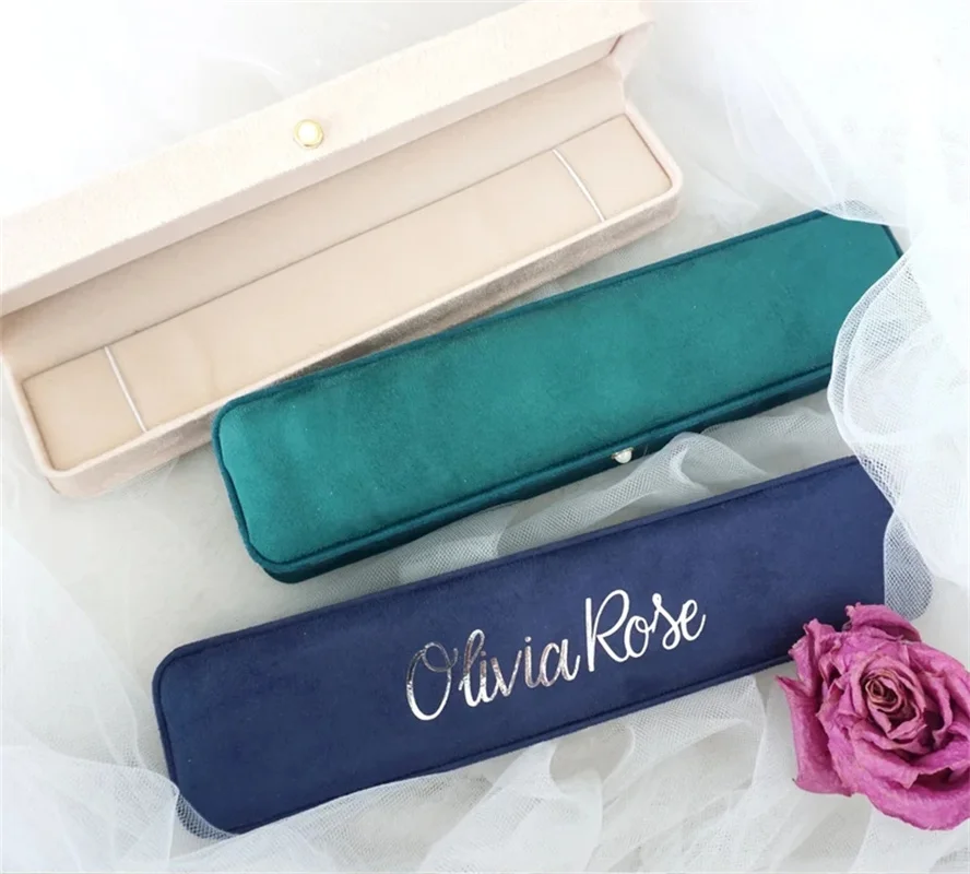 Personalized Necklace Bracelet Case, Christmas & Holiday Gift, Watch Box, Pendant Chain, Organizer Jewelry Display Storage