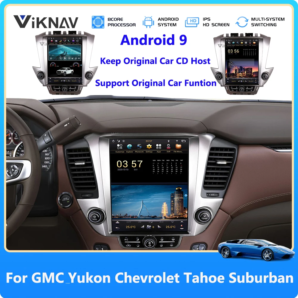 

Автомагнитола для GMC Yukon, мультимедийный видеоплеер с GPS-Навигатором для Chevrolet Tahoe Suburban 2015, 2016, 2017, 2018, 2019, 2020, Android