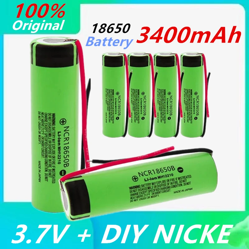 Аккумулятор 18650 3400 мАч 3 7 в перезаряжаемая литиевая батарея для аккумуляторной