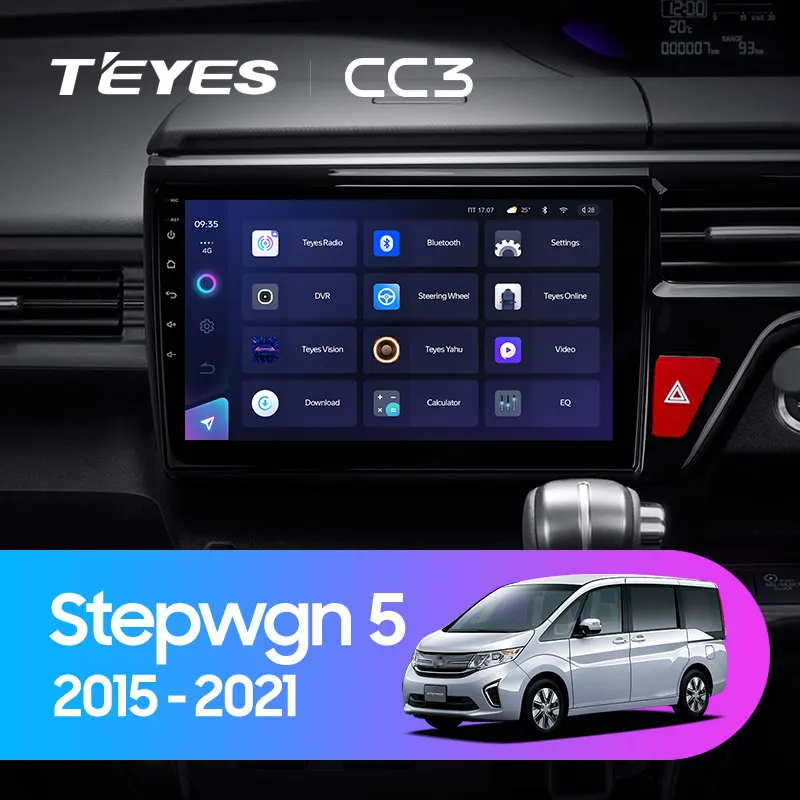 TEYES CC3 Штатная магнитола For Хонда Стэпвэгон 5 Honda Stepwgn 2015 - 2021 Right hand driver до 8-ЯДЕР 6 +