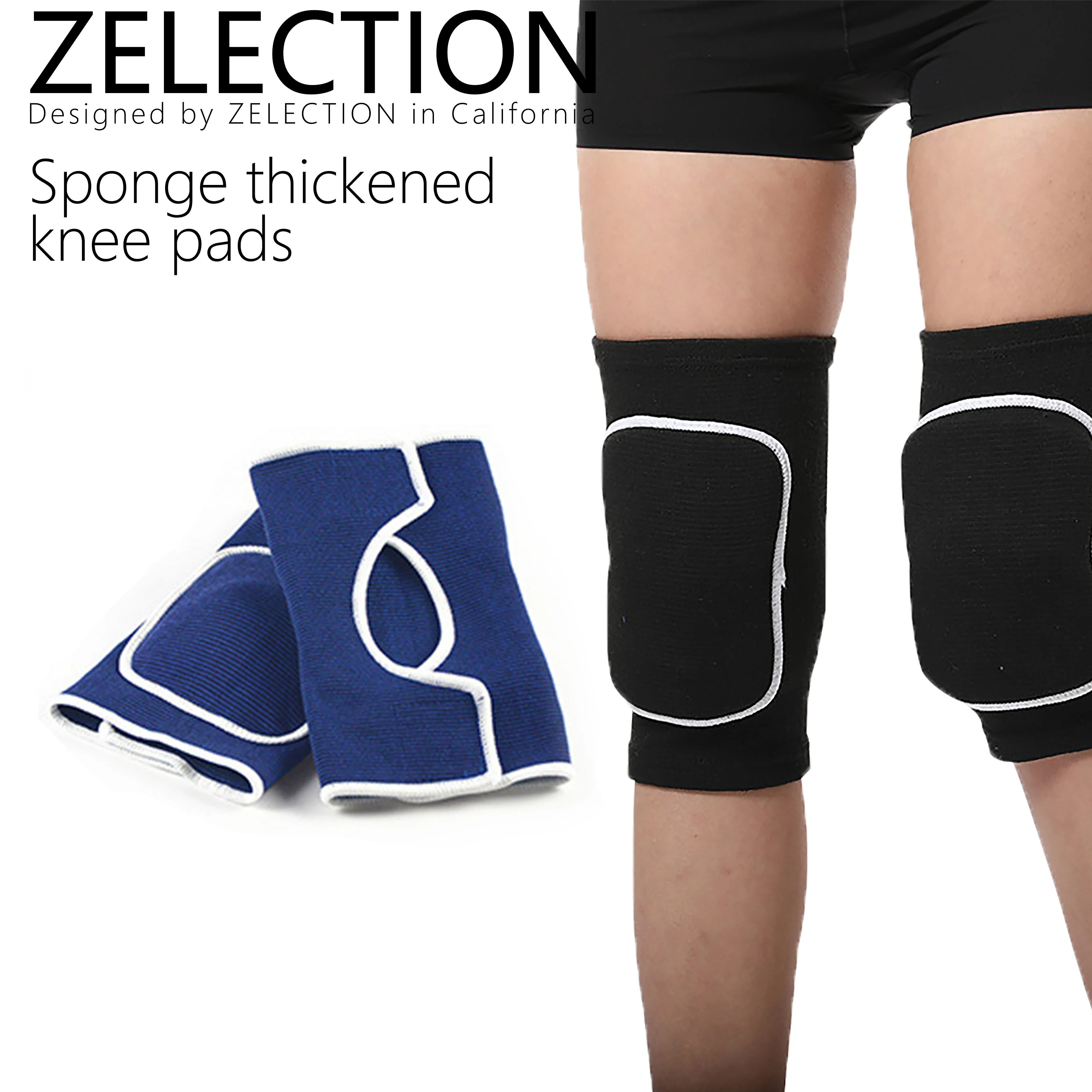 

1 Pack Zelection Sponge Thickening Sports Knee Pads Back Rubber Buckle Dance Volleyball Football Support Crash Knee Pads