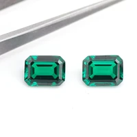 1 1 10 5ct lab grown zambia emerald loose stone emerald cut synthesis hydrothermal emeralds gemstone for diy jewelry making ring