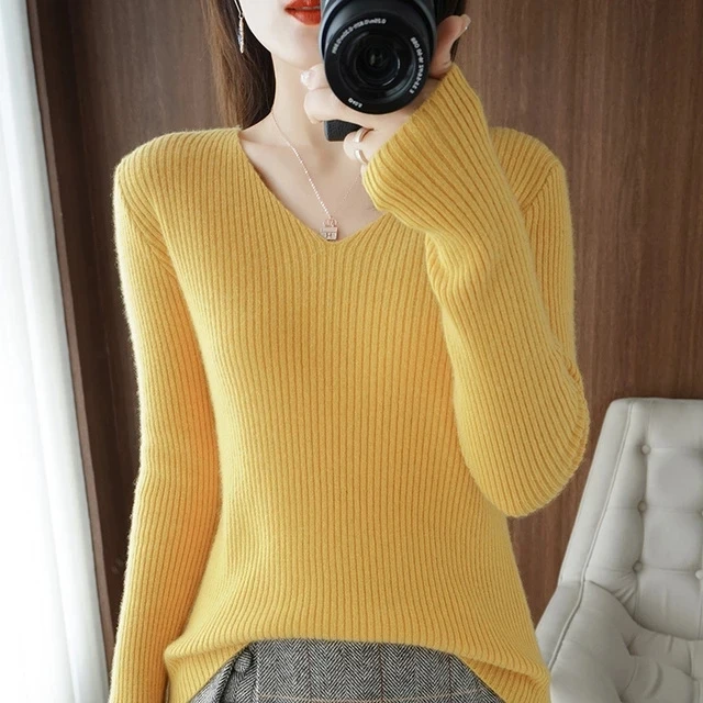Suéter holgado informal de Cuello medio alto para mujer, Jersey de manga farol de color sólido, a la moda, otoño e invierno, 202