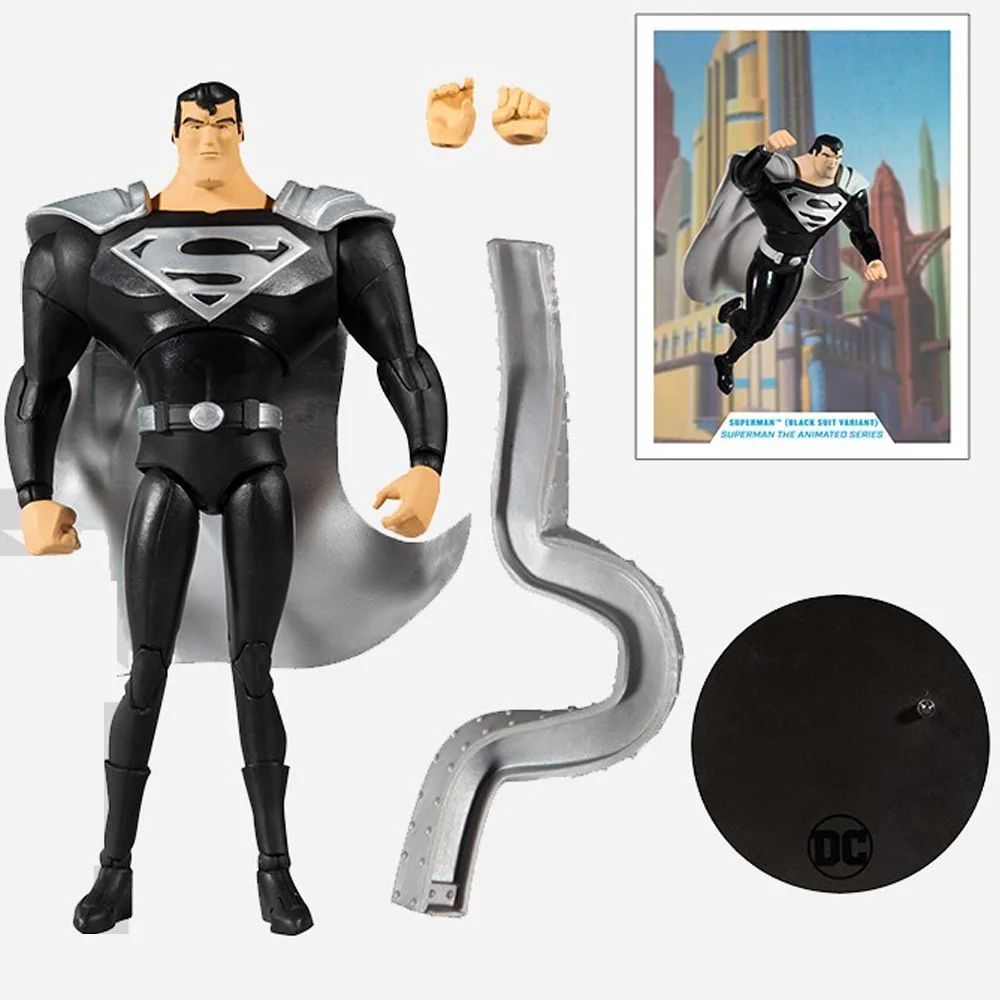 McFarlaned DC-ed Comics-ed Figure-ed 7Inchs Animated Adventure-ed Black Superman-ed | Action Figures