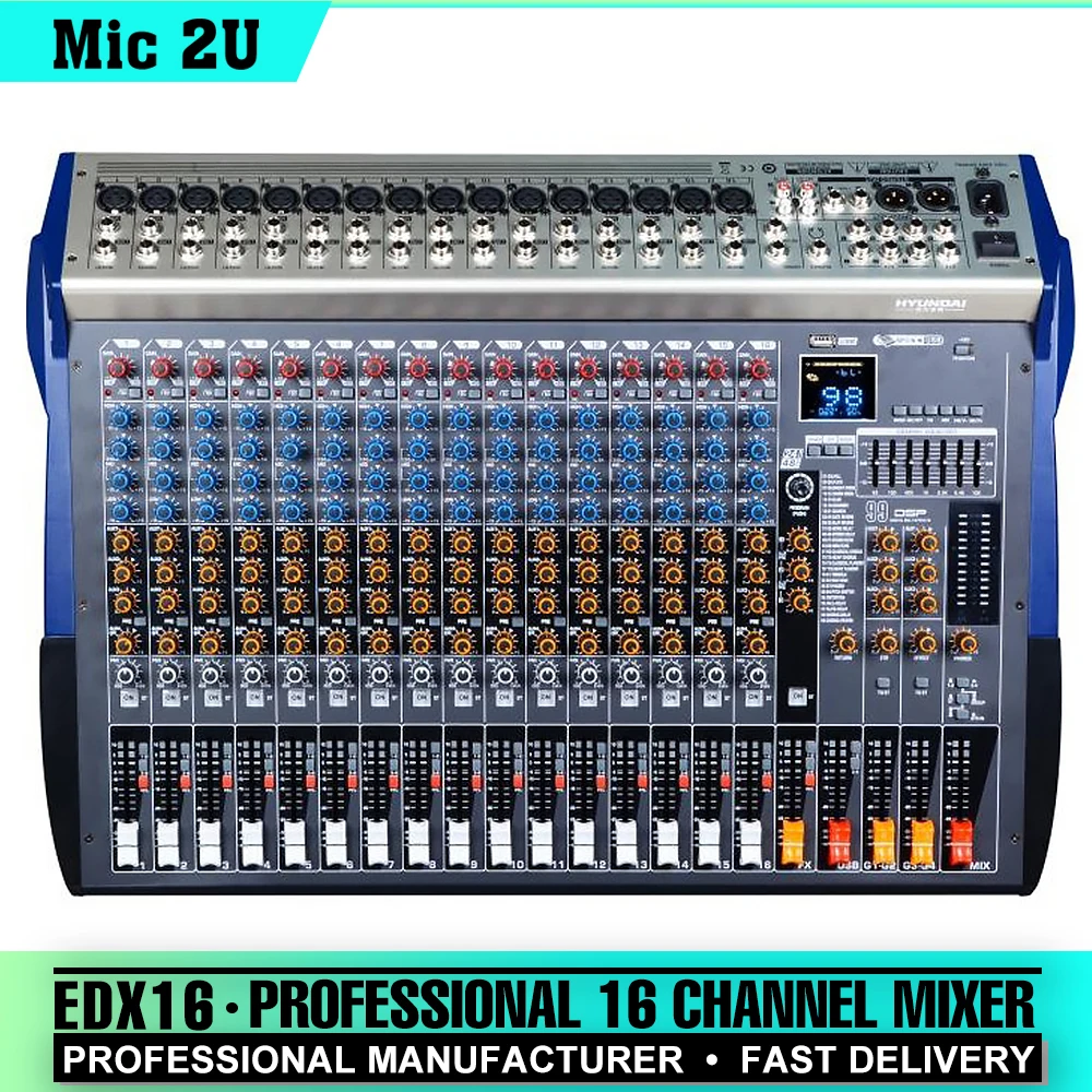 

8/16 channel mixer stage performance family KTV live karaoke USB audio mixer Bluetooth mixer MP3 playback dj controller EDX8