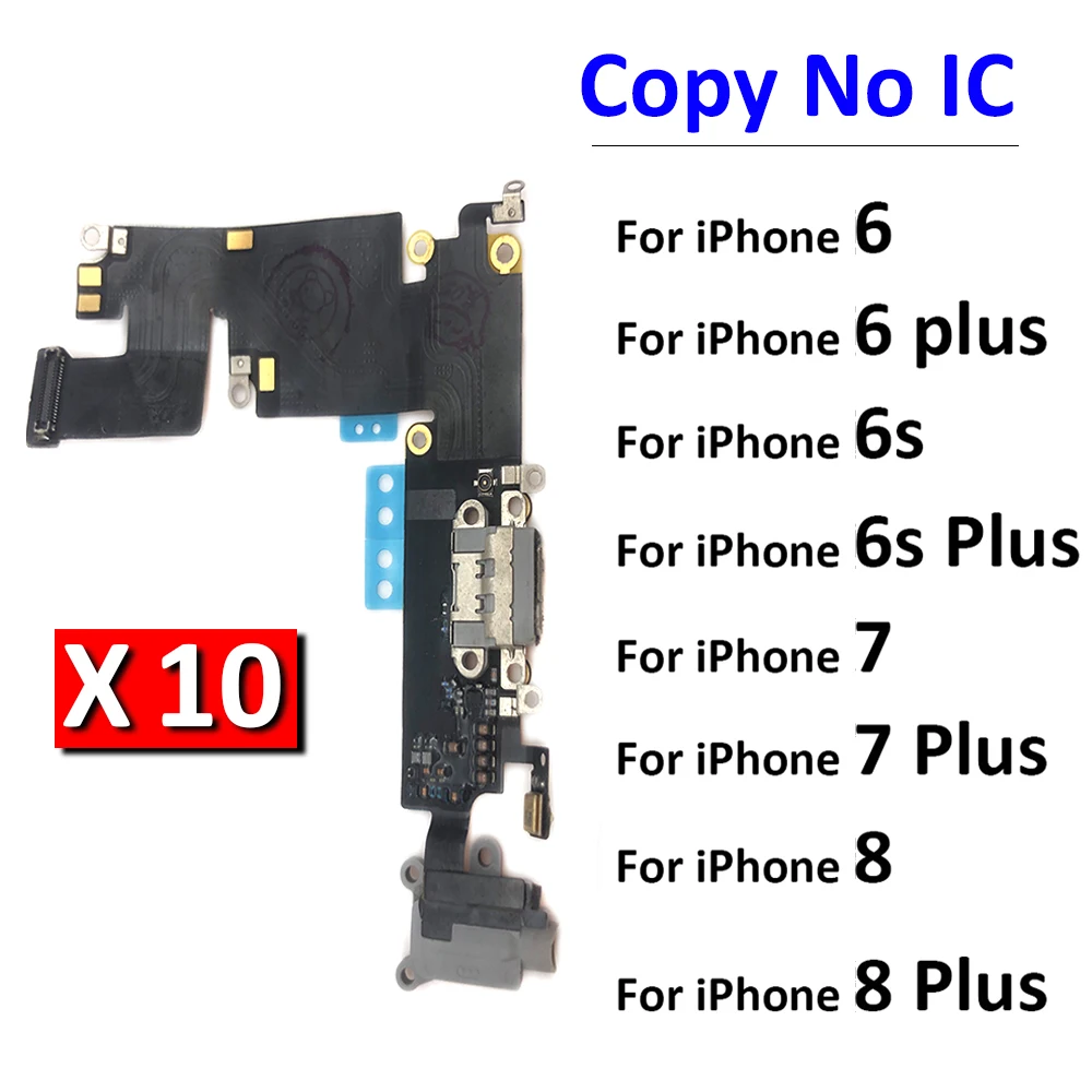 

10Pcs/Lot, USB Micro Charger Charging Port Dock Connector Microphone Board Flex Cable For Iphone 6 6G 6S 7 7G 8 8G Plus