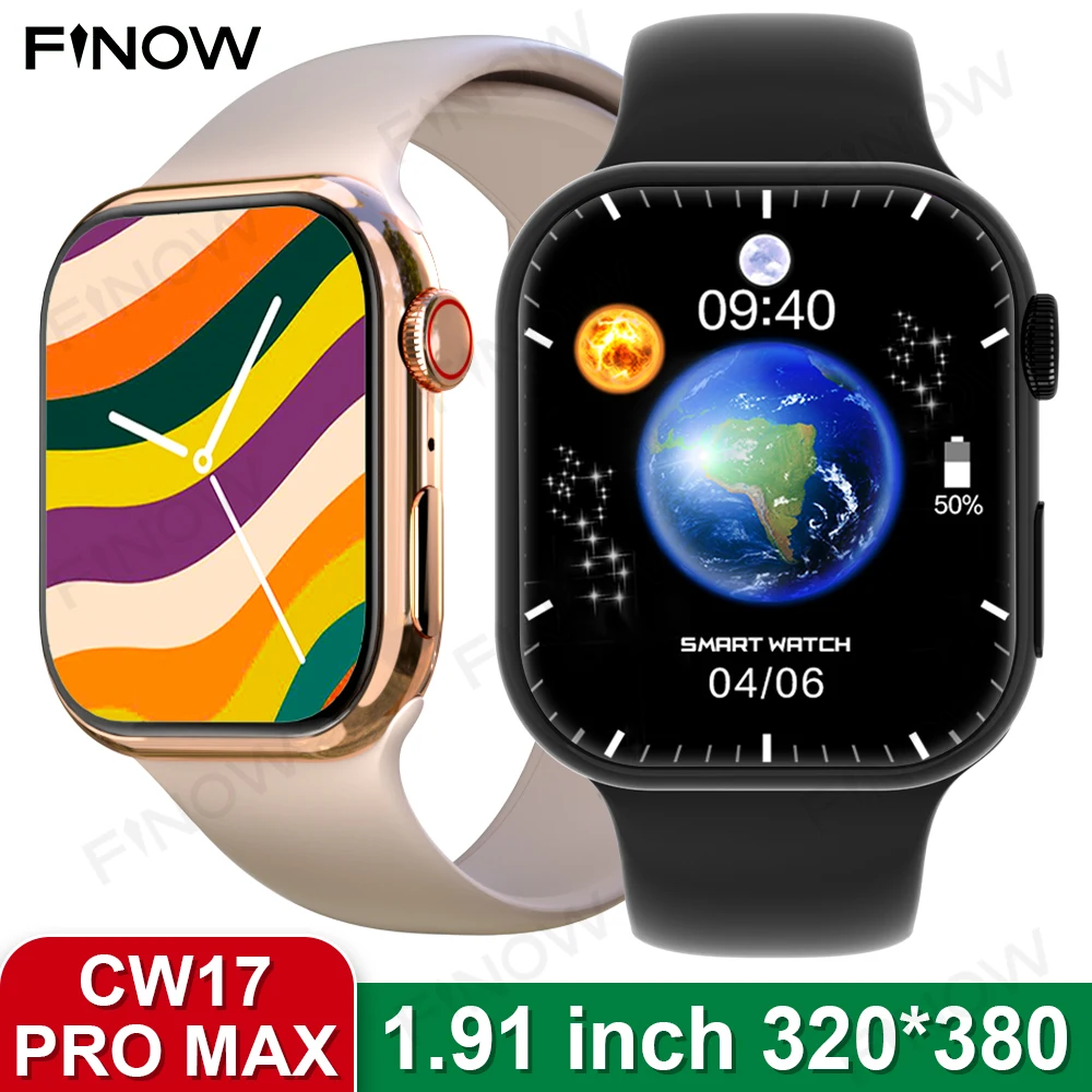 

Смарт-часы мужские Finow CW17 Pro Max, 2022 дюйма, NFC, BT