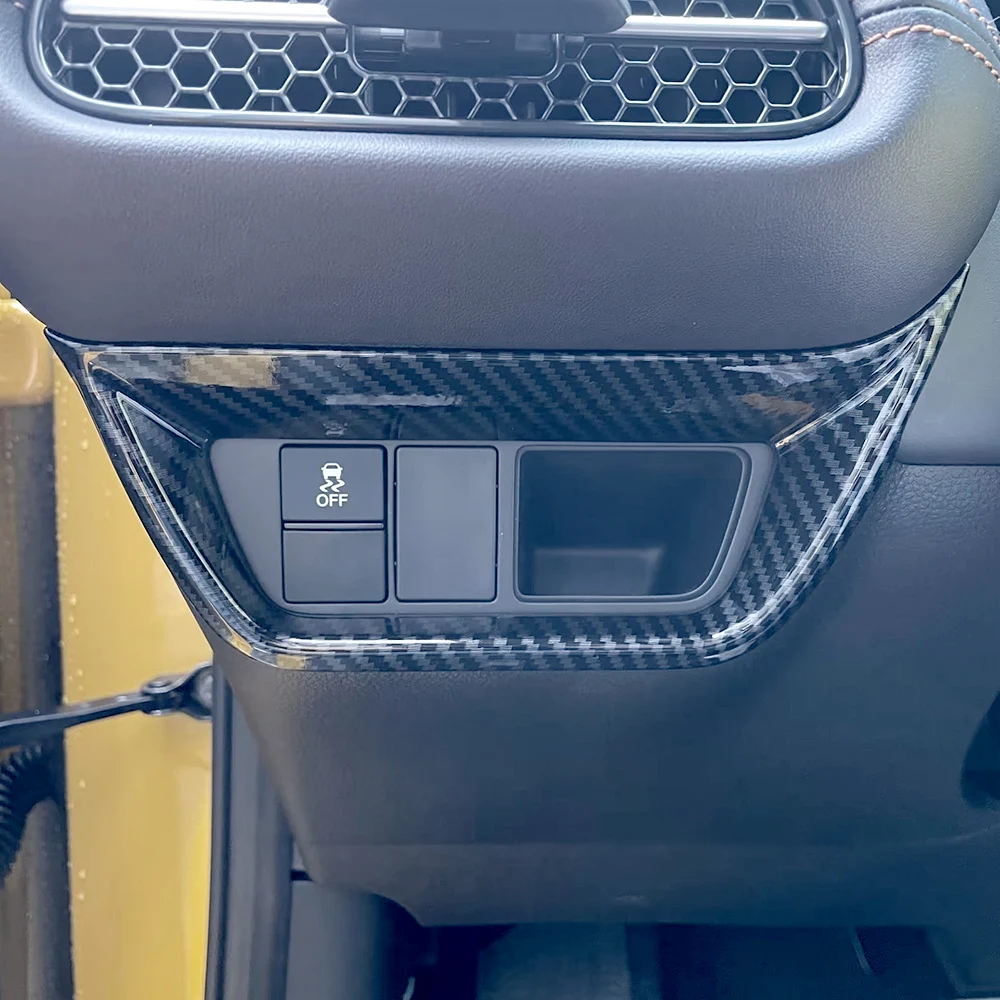 

Accessories For 2022 2023 Honda HR-V Center Console Switch Bezel Trim Carbon Fiber Look