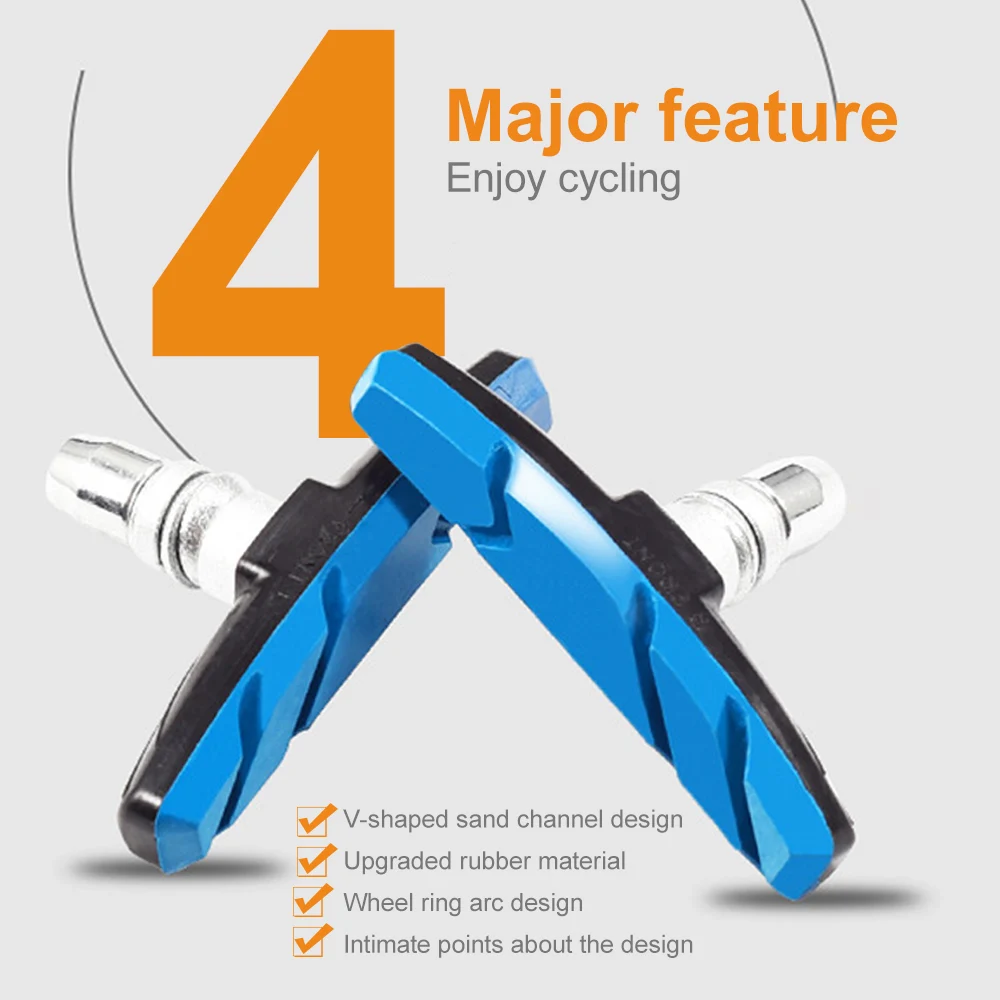 3 пары бесшумных тормозных колодок в форме V велосипедные аксессуары подходящие