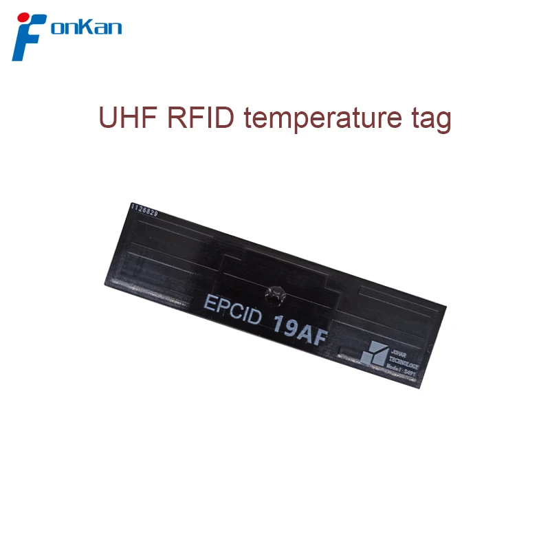 FONKAN-etiqueta adhesiva de Sensor de temperatura, 860-960Mhz, UHF, RFID, totalmente pasiva, para logística de cadena fría