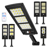 144cob led solar street lamp outdoor wall light 3 lighting mode ip67 with remote control security lighting for garden patio path