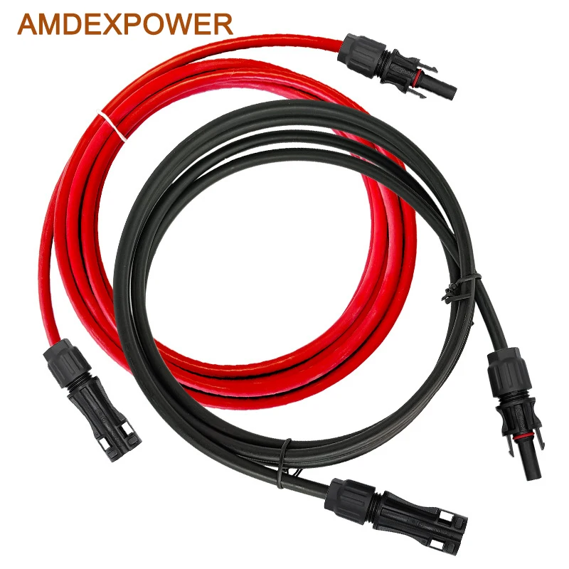 

1 пара солнечных PV удлинительных кабелей с разъемом MC 4, провод из чистой меди TUV, фотогальваническая солнечная панель, удлинительная линия 10 ...