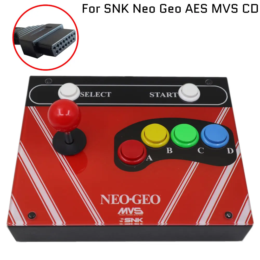 NEOGEO 6 Buttons 15Pin Arcade Joystick Controller Artwork Panel Fight stick For SNK Neo Geo AES MVS CD