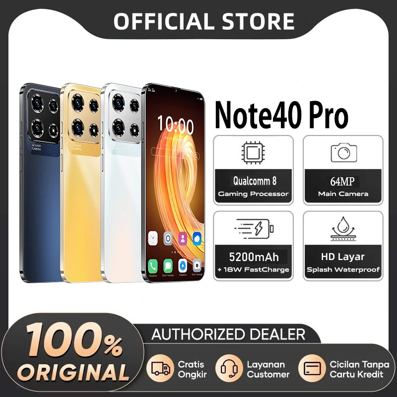 Новый мобильный телефон Note 40 Pro 2025 года 6 8-дюймовый HD-смартфон 8G + 256G 5G Dual Sim Celulares