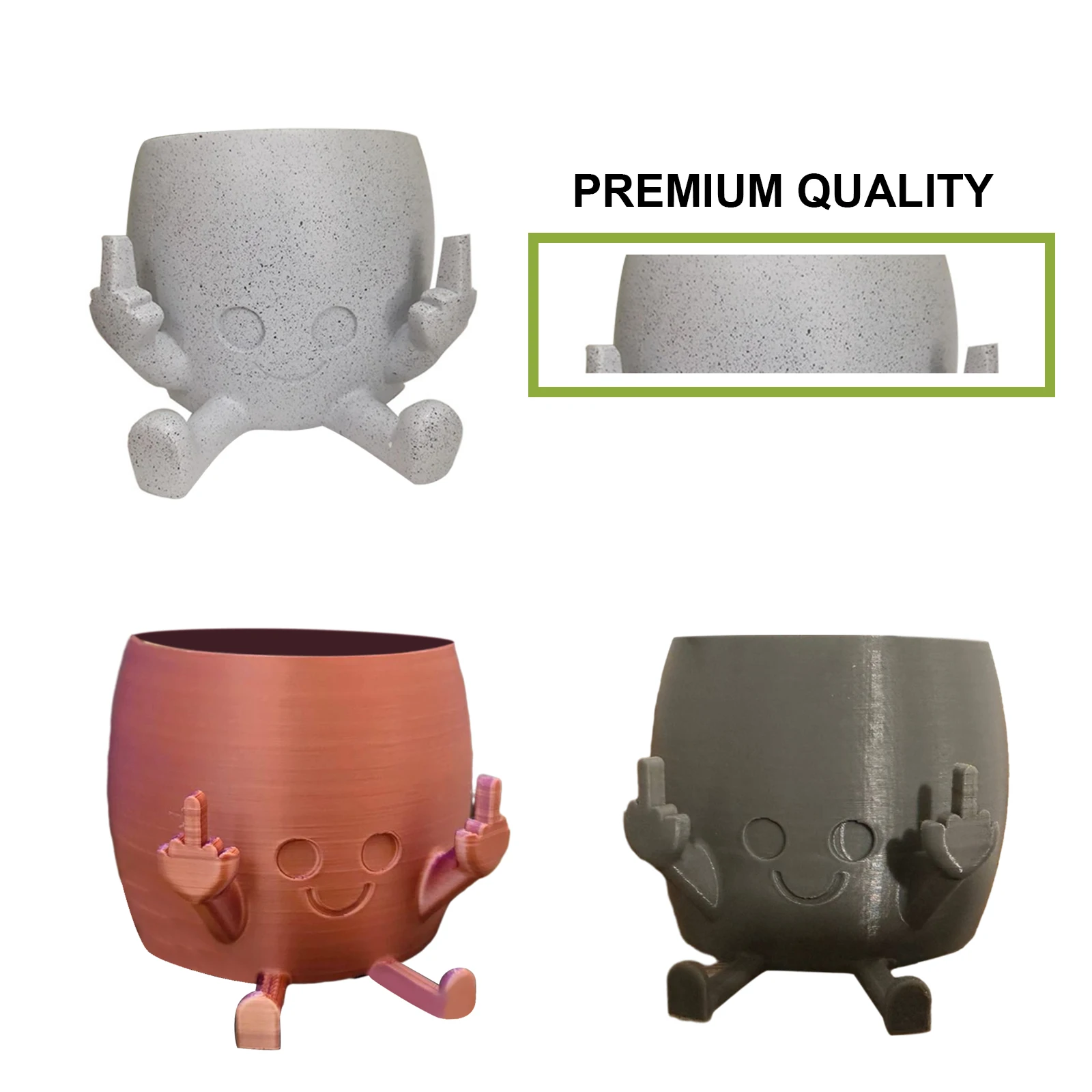 Очаровательный цветочный горшок для среднего пальца Кашпо суккулентов