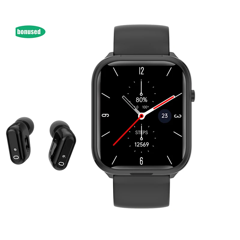 

Smart Watch X8S 2 In 1 TWS Wireless Earbuds Multi Sport Music BT Calling Heart Rate Detection IP67 Waterproof Fitness Bracelet