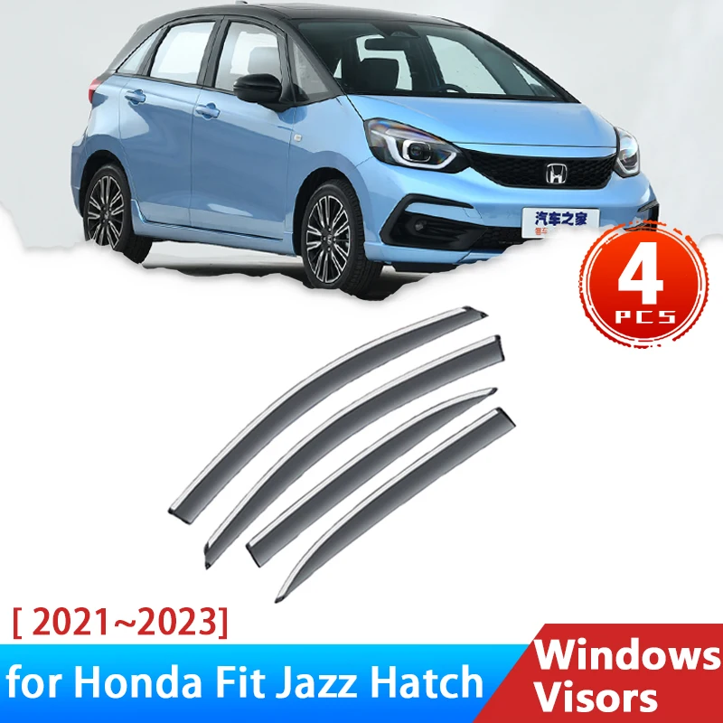4x Deflektoren für Honda Fit Hatchback 2022 Jazz Hatch 2021 2023 Zubehör Auto Seite Fenster Visiere Regen Augenbraue Guards Sun visier