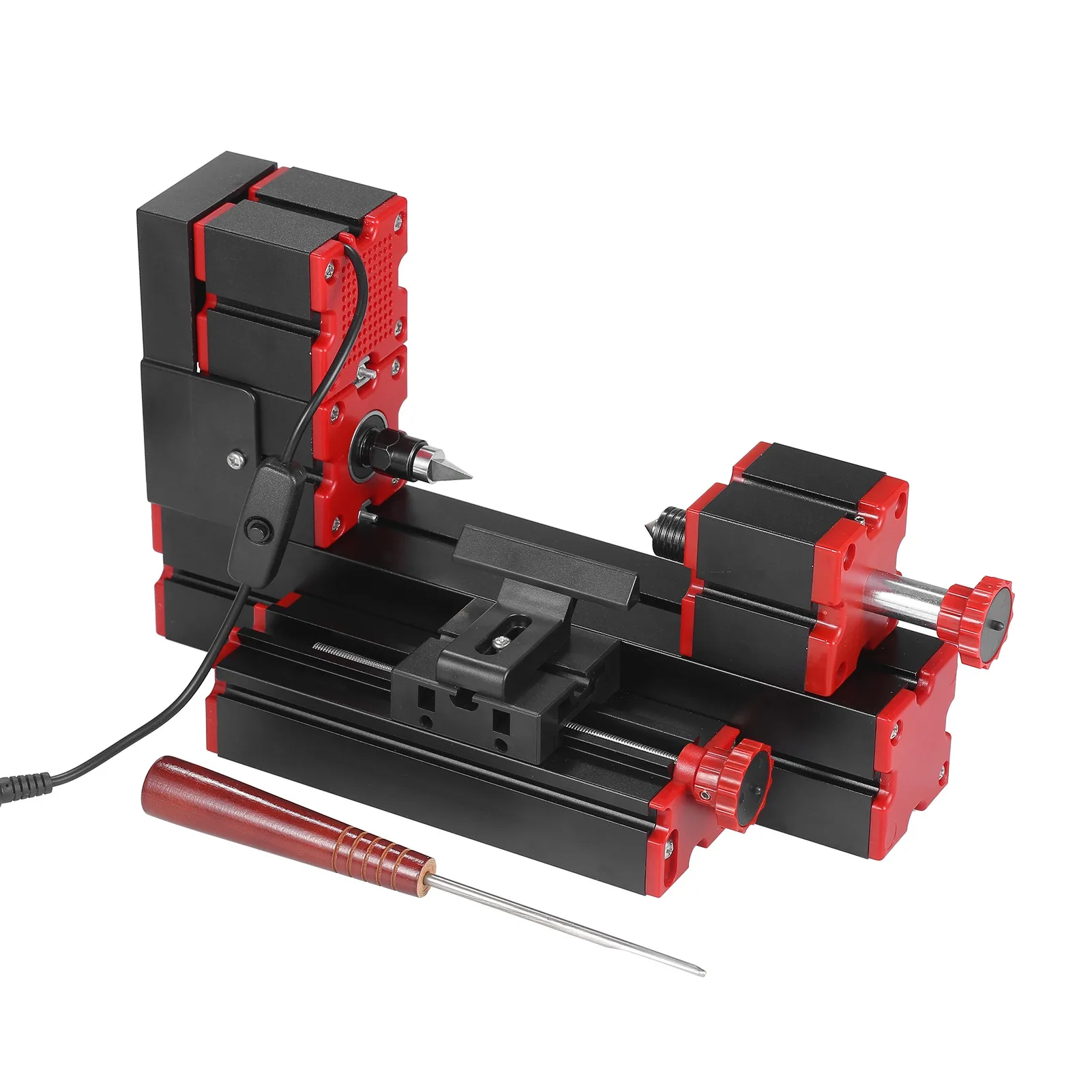 Mini Lathe 9 in 1 DIY Multi-functional Motorized Transformer Multipurpose Machine Jigsaw Sander Driller Plastic Metal Wood Lathe enlarge