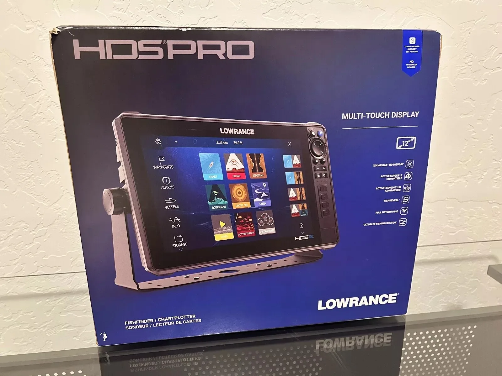 ЛУЧШИЕ ПРОДАЖИ Lowrances HDS-16 Live Fish Finder с датчиком Active Imaging 3-в-1 для крепления на транце