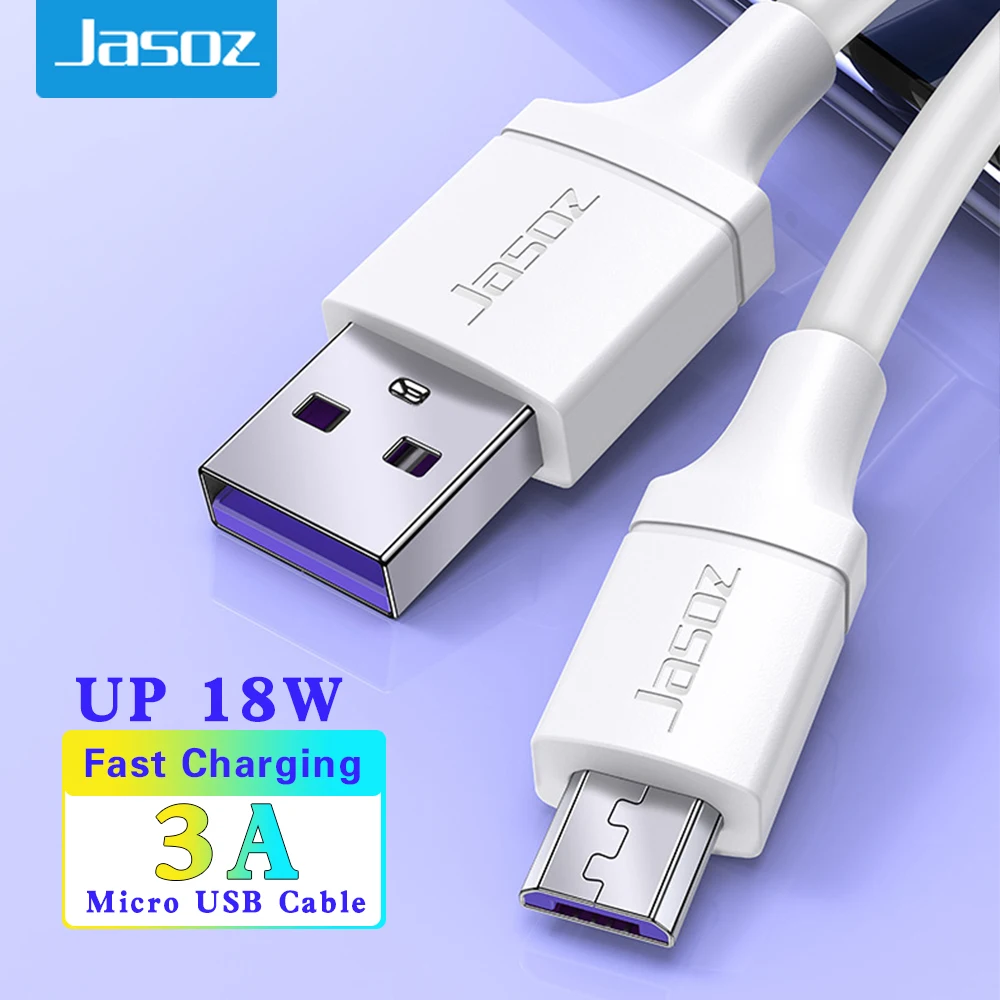 

Jasoz QC3.0 Micro USB Cable 3A Fast Charging USB Cable 3m for Xiaomi Samsung Oneplus Android Data Wire Mobile Phone Charger Cord