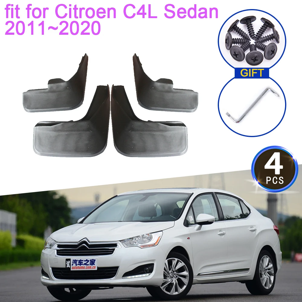 

4x Mudguard for Citroen C4L Sedan 2011~2020 Accessories Mudflap Fenders Splash Guards Front Rear Wheel Car Stying 2014 2013 2012