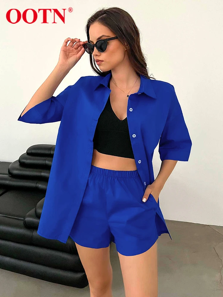 

Женские шорты с отворотом OOTN, повседневные уличные шорты из 2 предметов, летние спортивные шорты с коротким рукавом и эластичной резинкой на...