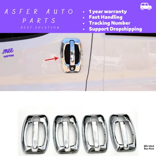 

For Fiat Ducato 3 Door Handle Chrome Stainless 2006 After 4 Pcs Set High Quality Car Acessories 735423241