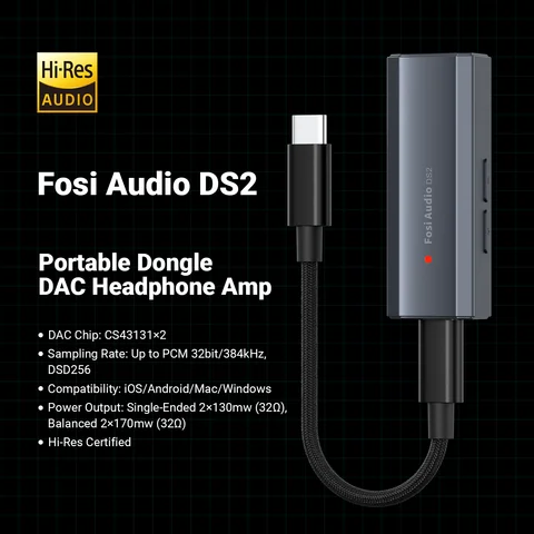 Fosi Audio DS2 Мини USB ЦАП Усилитель для наушников