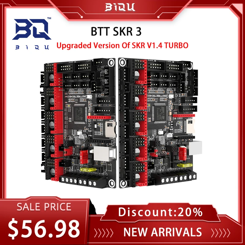 Материнская плата BIGTREETECH BTT SKR 3 32 бит EZTMC5160 EZTMC2209 привод Raspberry Pi обновить 2 V1.4 TURBO для
