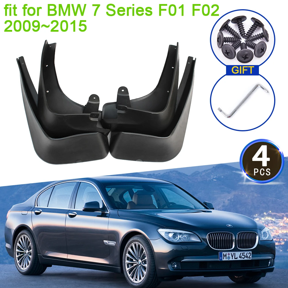 

4x for BMW 7 Series F01 F02 2009 2010 2011 2012 2013 2014 2015 Mudguards Rear Fender Flare MudFlaps Guard Splash Car Accessories