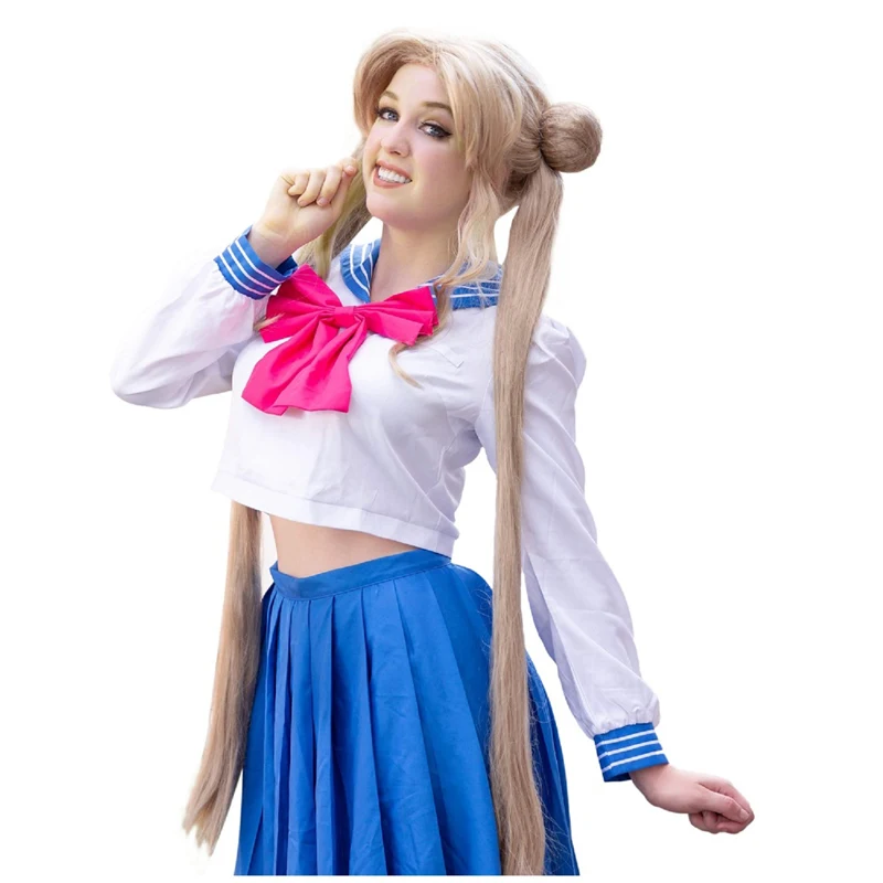 

DAZCOS Adult Tsukino Usagi School Uniform Cosplay Costume Dress Anime Cosplay Sailor Stars Dress Cosplay Costume Halloween