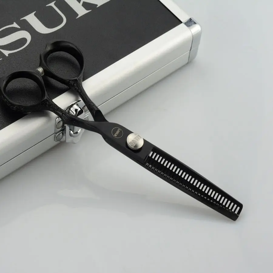 

1 professional hairdressing scissors size 6.0 black (LHSUK brand) 1 zipped case