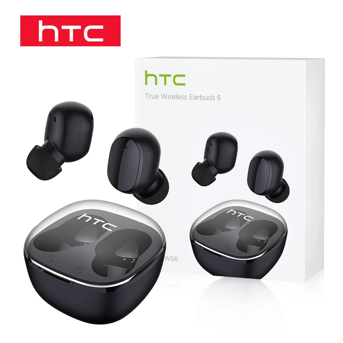 New Original HTC TWS6 Headphones Bluetooth 5.3 True Wirelss Earbuds Touch Control Noise Reduction Stereo Sound Sports Earphones images - 6