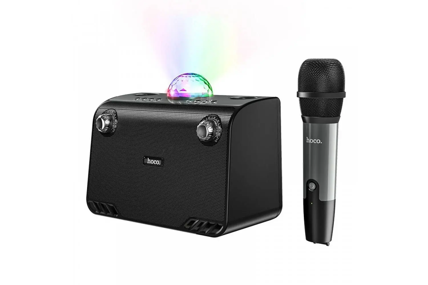 Портативная караоке система Hoco BS41 (Bluetooth, TF, USB, AUX, 1 микрофон) (черный)