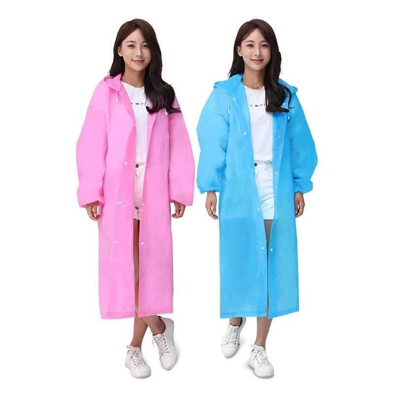 

Adult Raincoat Thickened Waterproof EVA Rain Coat Kids Clear Transparent Tour Waterproof Rainwear Suit Raincoats