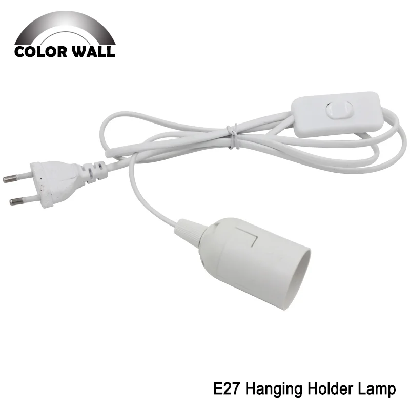 

High Quality E27 1.8m 303 Lamp Head EU US Plug Head For Power Cord Cable Electric Power Switch Cord Himalayan Salt Lamp Holder