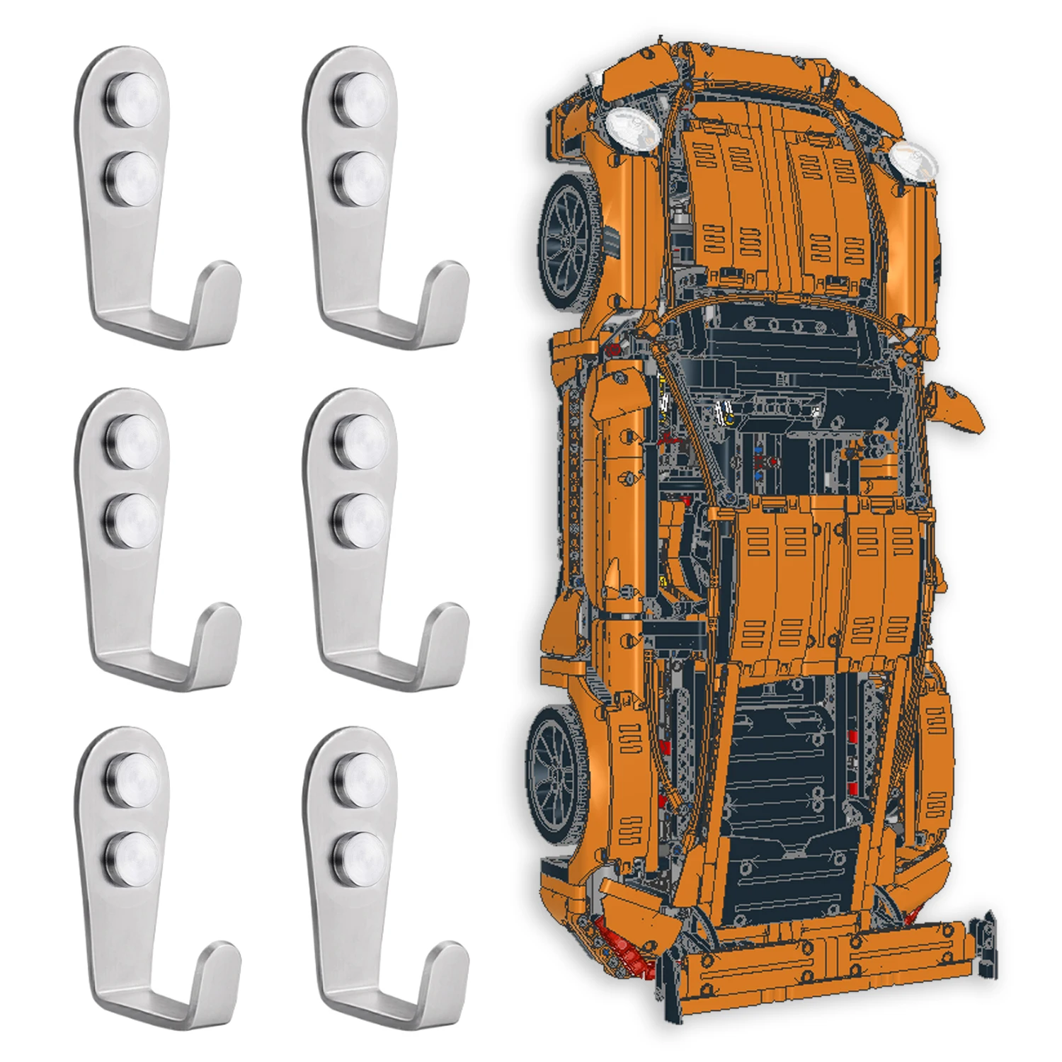 XGREPACK Товары Настенный крючок для Lego Technic Porsche 911 GT3 RS 42056 (42056 крючок)