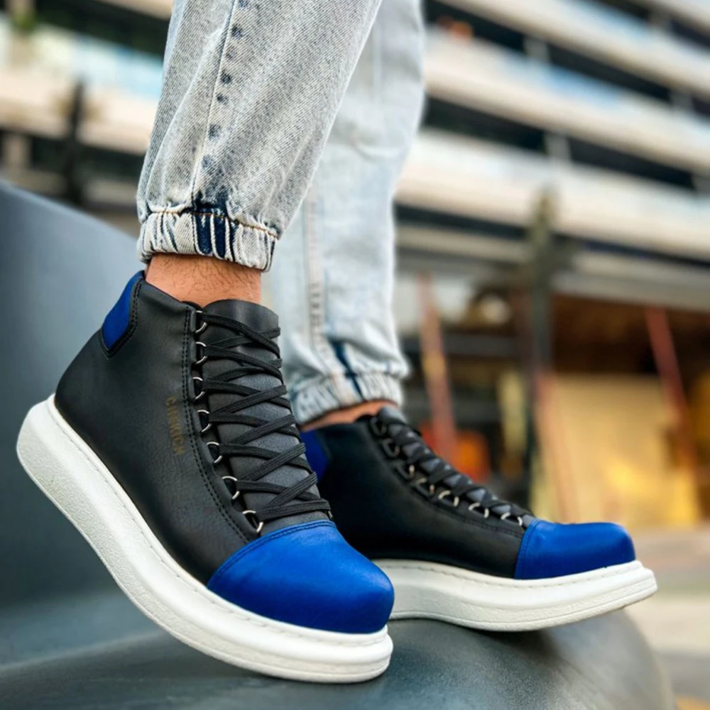 CFN Store Men Women Boots Shoes Bt Black Blue Artificial Leather Lace Up Sneakers 2023 Comfortable Flexible Fashion Wedding Orthopedic Walking Sport Lightweight Odorless Breathable Hot Sale Air New Brand Bootss 258