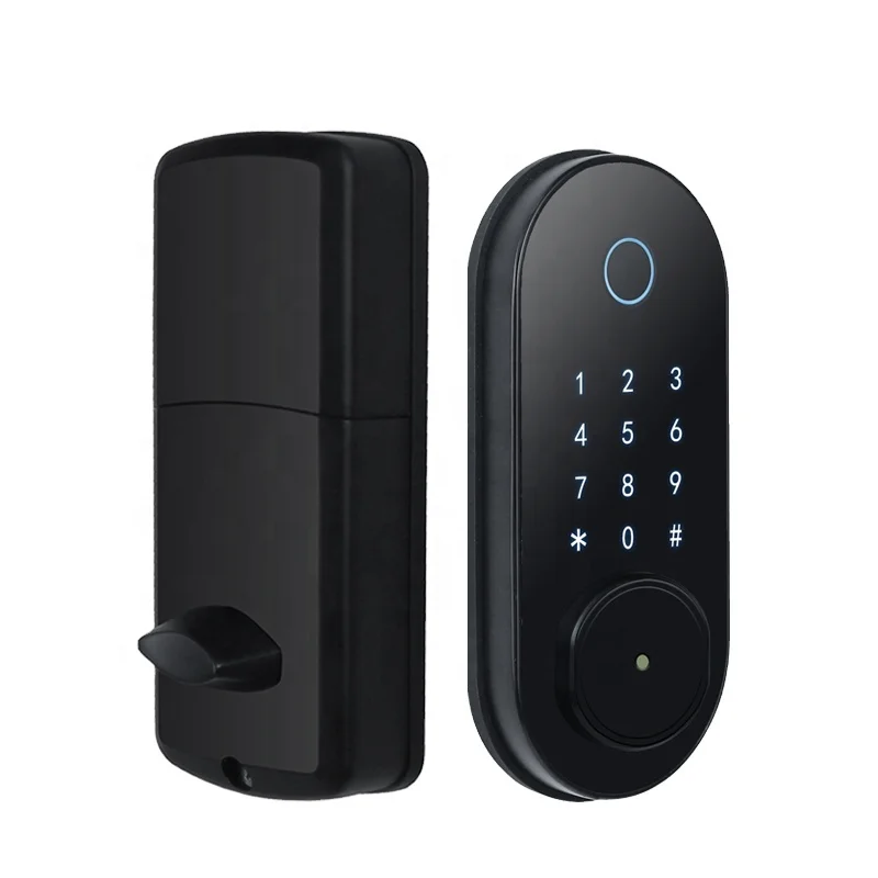Дверная ручка Tuya с биометрическим сканером отпечатков пальцев и RFID-кодом Умный