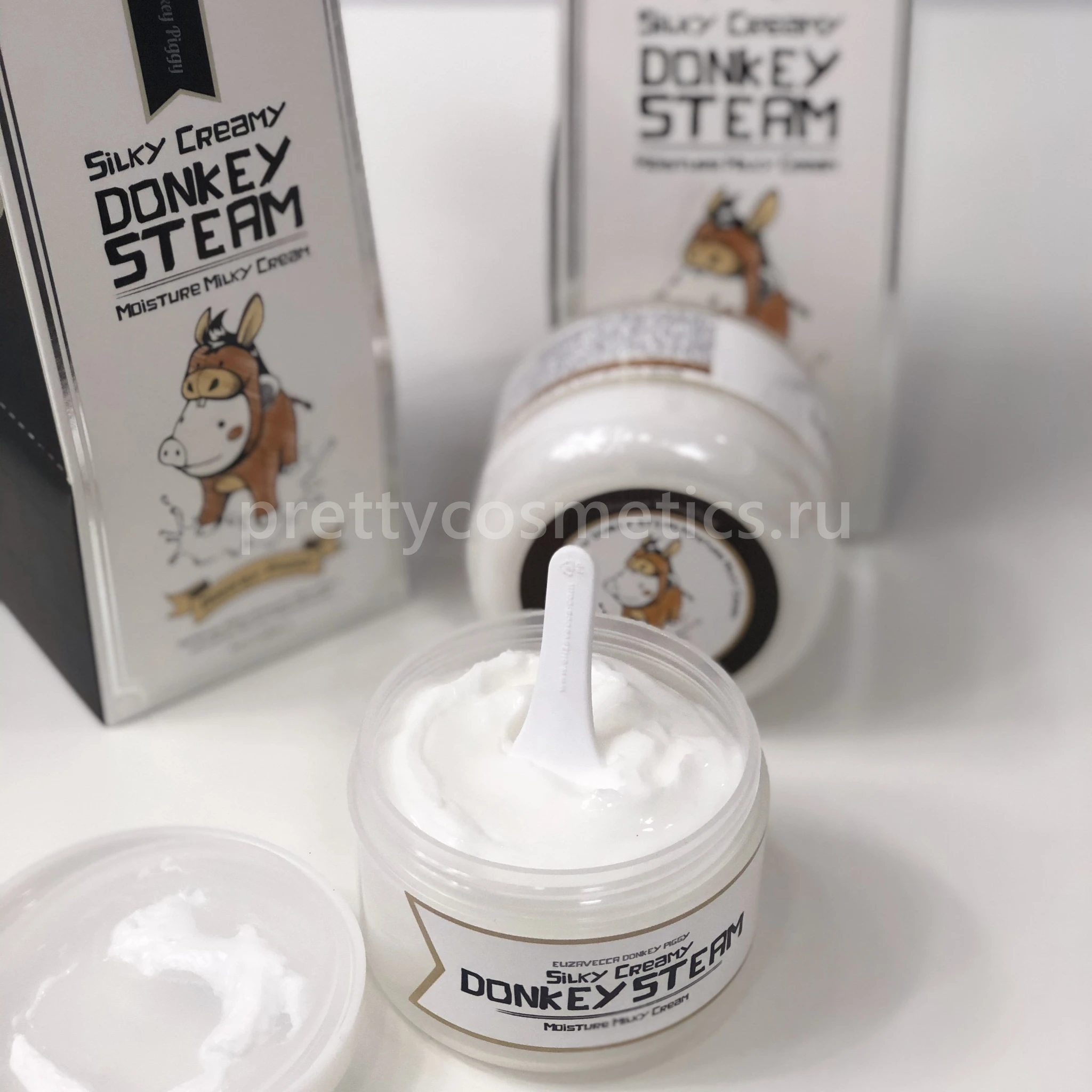 Silky creamy donkey steam cream moisture milky cream фото 32