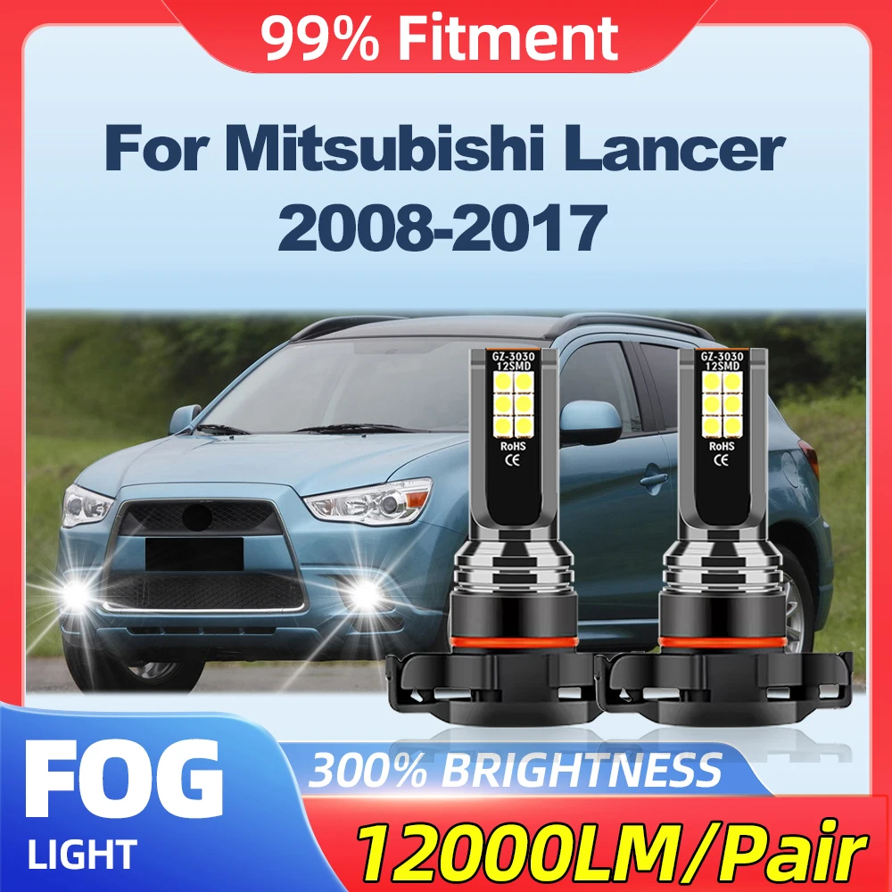 2 шт. 5202 PS19W светодиодные противотуманные фары 12000LM автомобильные 6000K 12V 24V для