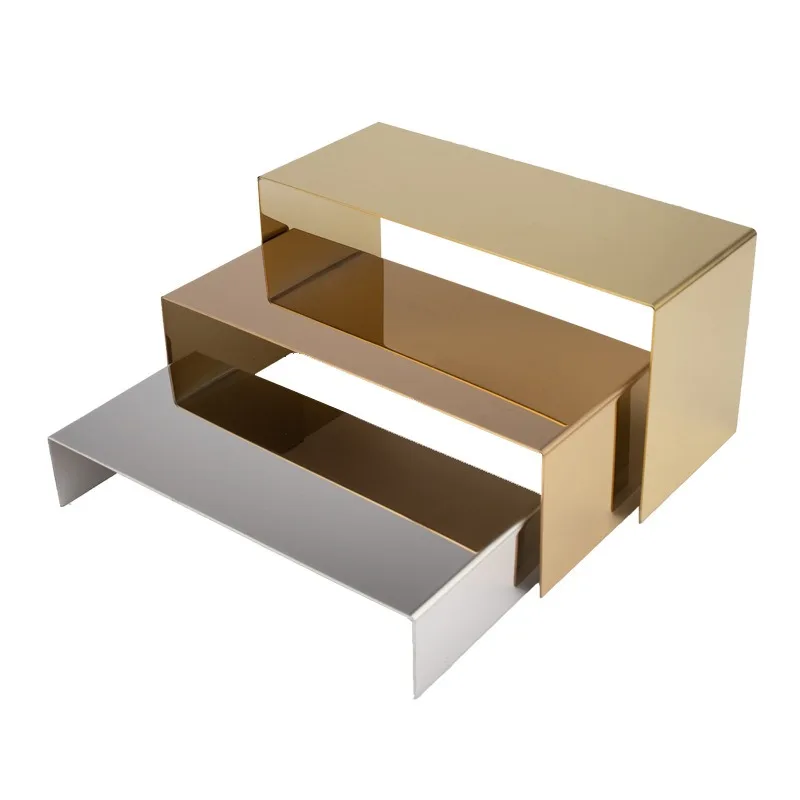 

3 Pcs Stainless Steel Shoe Bag Display Rack U-shaped Clothing Store Counter Shoe Display Window Display Prop Rack