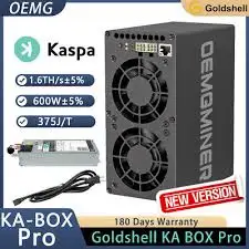 Бесплатная доставка Goldshell KA Box Pro Kaspa Miner 1.6th/s 600 Вт домашняя Майнинг с блоком