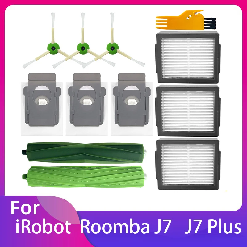 

For iRobot Roomba J7 7150/J7 Plus 7550 Robot Vacuum Roller Main Side Brush Dust Bag Hepa Filter For Cleaner Replacement Kit Part