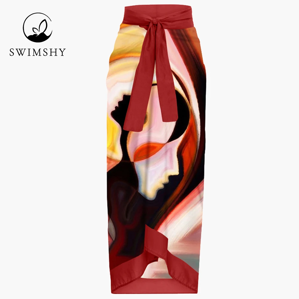 Fashion Vintage Abstract Print One Piece Swimsuits Push Up Women's Bathing Suit Slim Bikinis Summer Beach Outfits Chic Swimwear